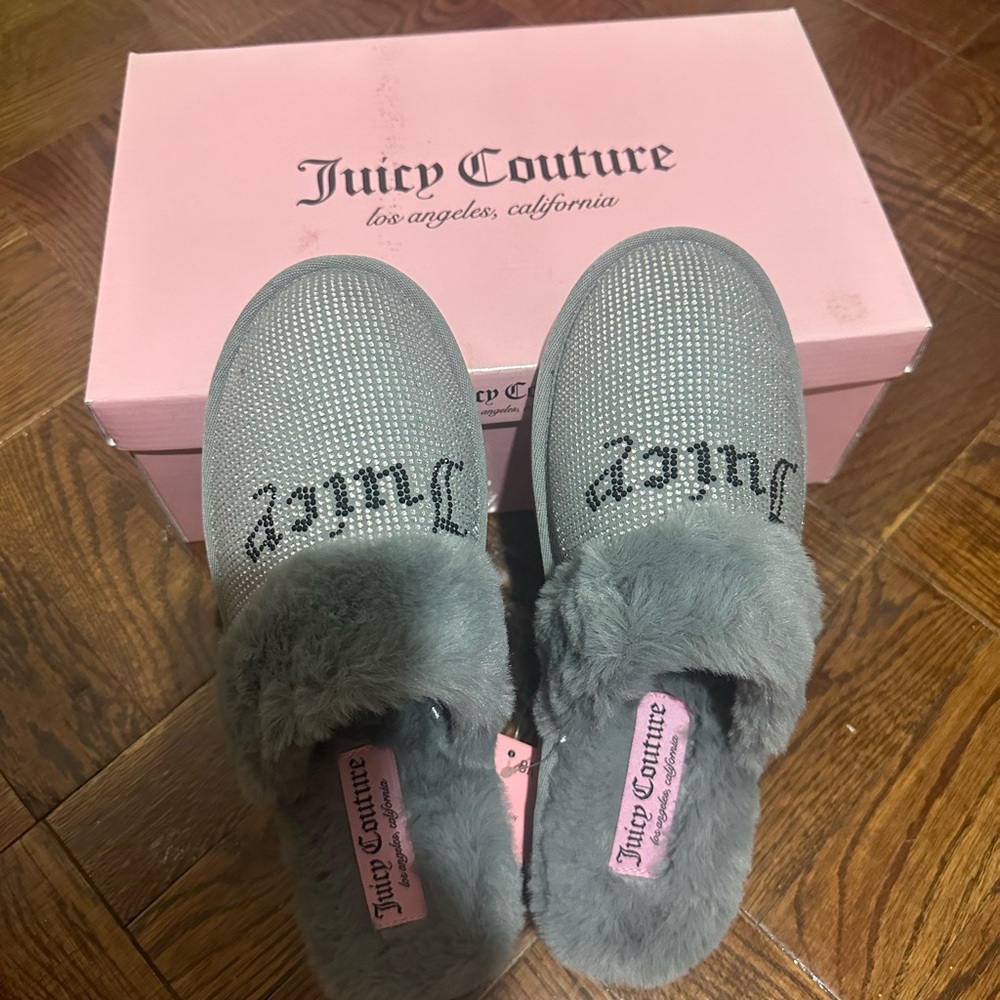 juicy fur slides rhinestone